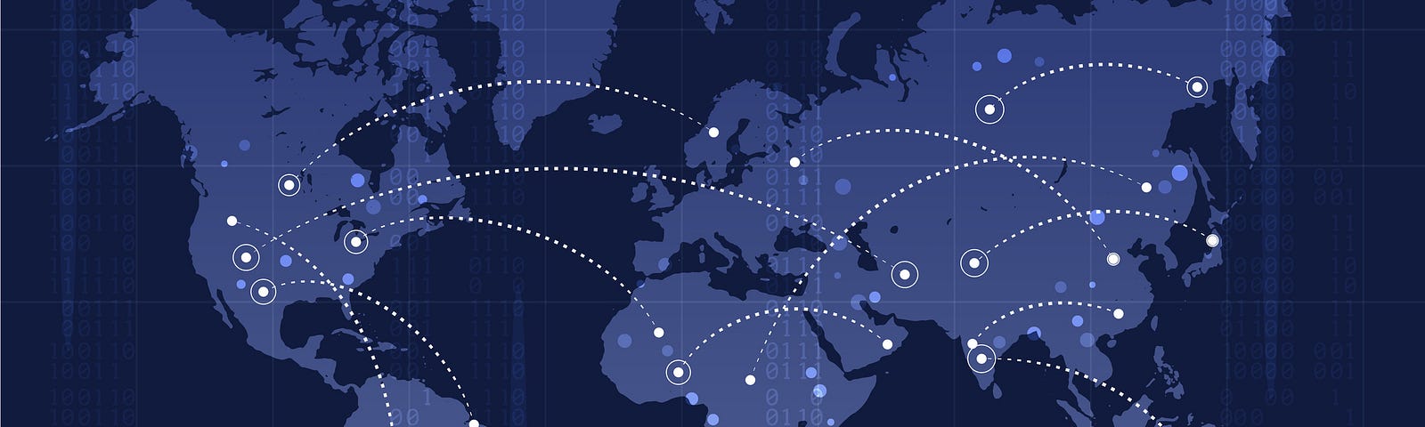 a map with various lines connecting cities.