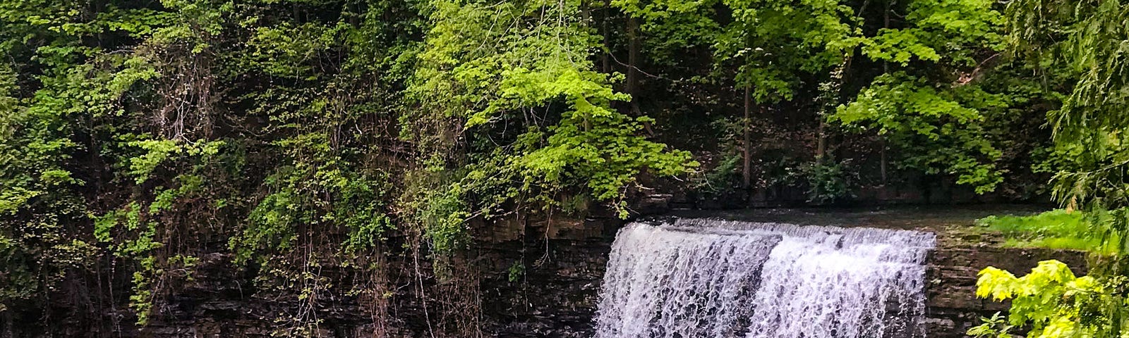 cascading waterfalls tumbling over rock steps | nature photography | © pockett dessert