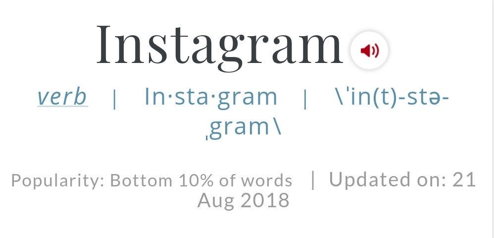 Instagram definition graphic