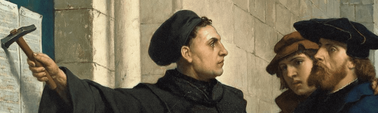 Martin Luther nails his Ninety-Five Theses on the door of Wittenberg’s All Saints Church