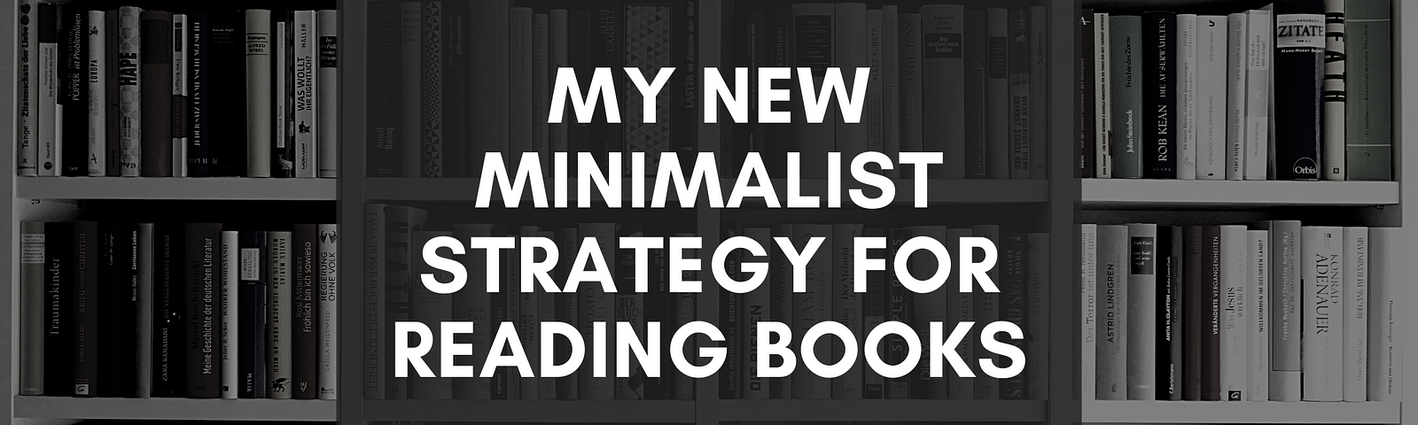 My New Minimalist Strategy for Reading Books