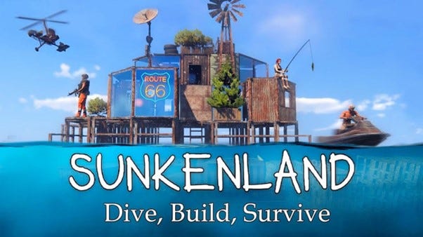 Sunkenland — Title Screen, Dive Build, Survive