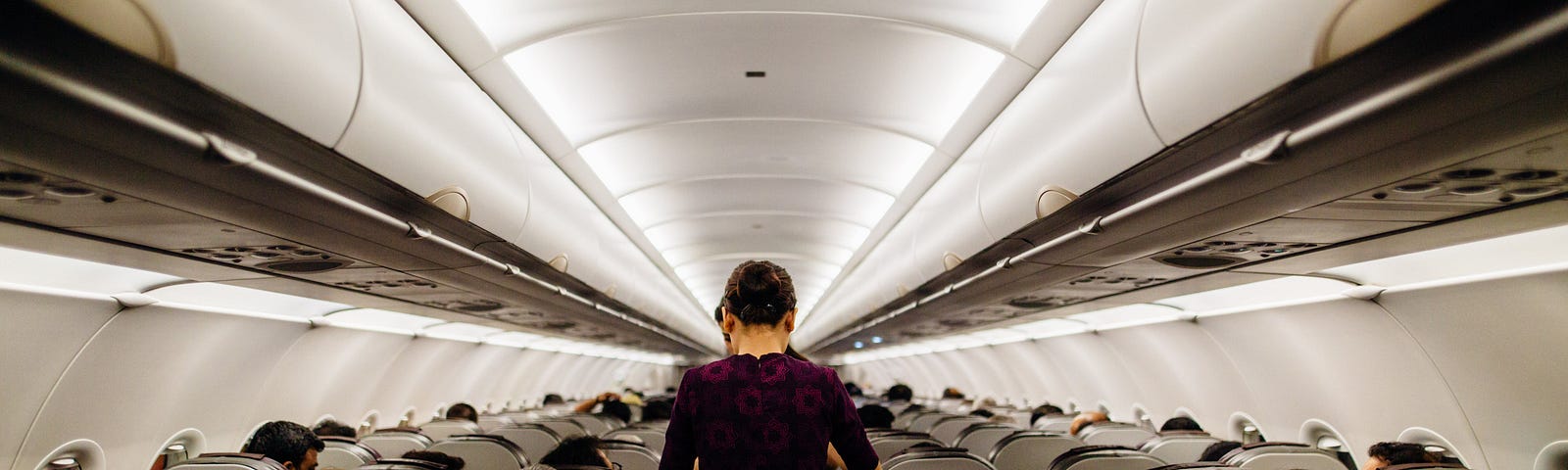 Person Standing Inside Airliner