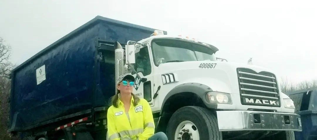 Me With A Rolloff Garbage Truck