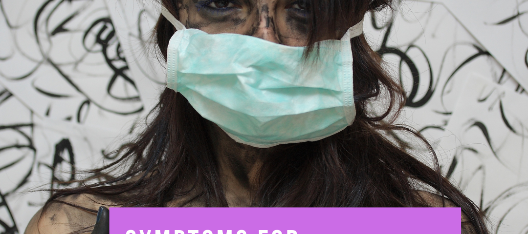 Symptoms for schizophrenia you absolutely can’t ignore with woman wearing mask and dirty face and messy hair