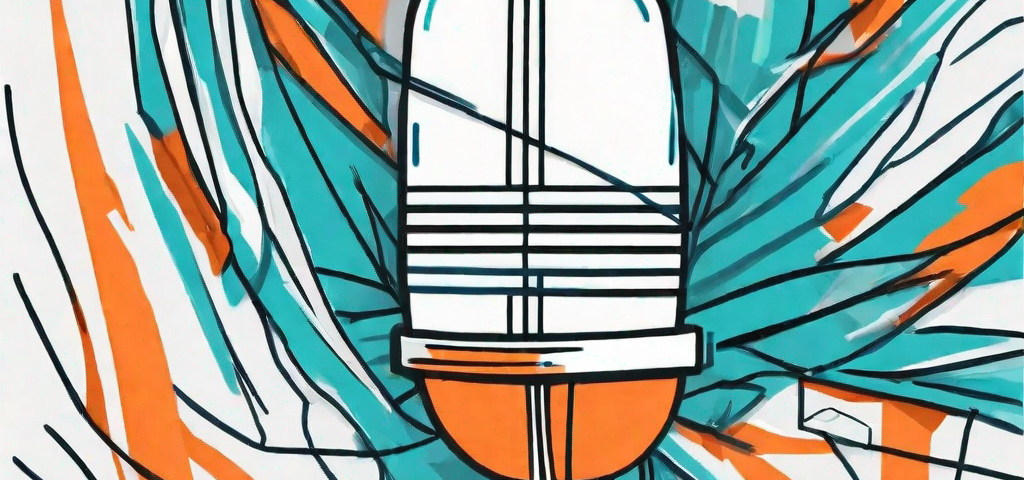 microphone in teal and orange signature color by DDW