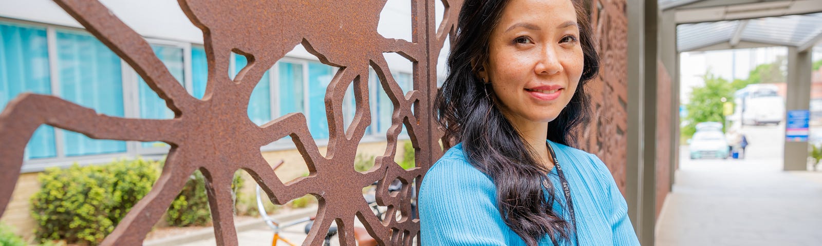 Serena Nik-Zainal outside the Addenbrooke’s Treatment Centre