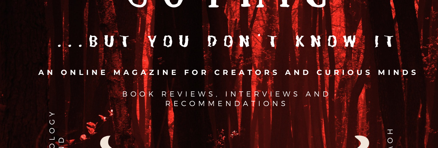 A red forest magazine cover, with white writing explaining some of the content