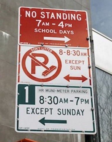Image 1 Combination of parking signs