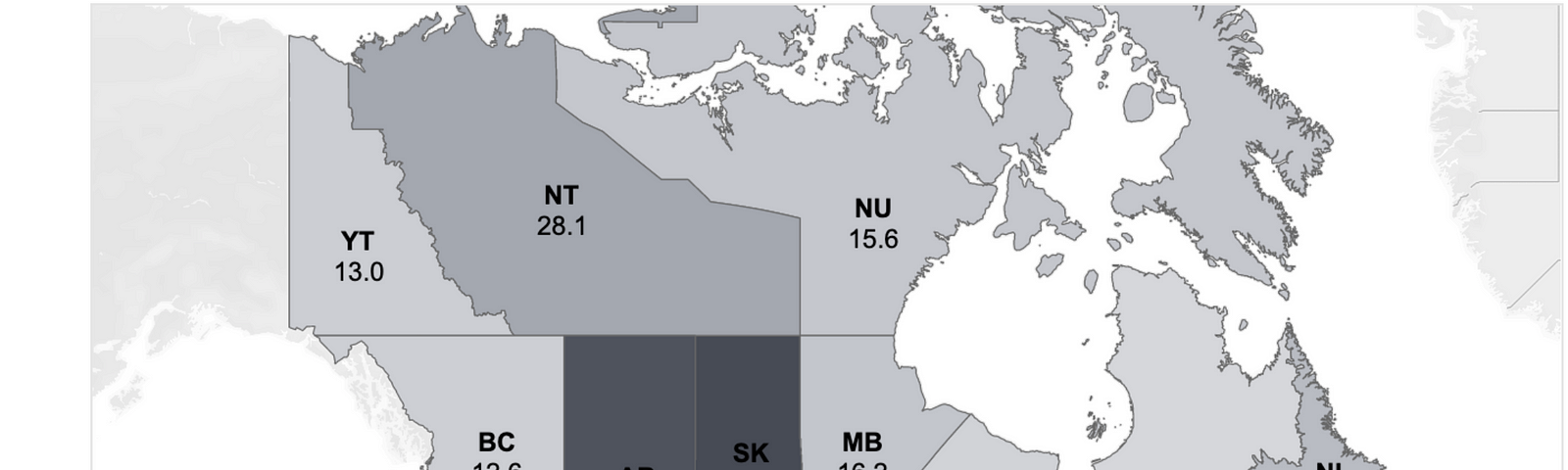 Green house gas emissions per province of Canada