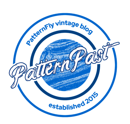 The PatternPast visual logo. It reads “PatternFly vintage blog, established 2015.