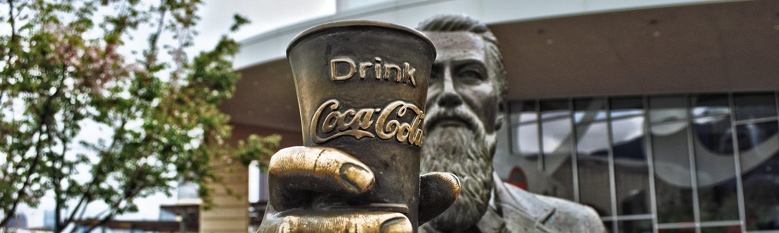 Statue of John Pemberton outside the World of Coca-Cola in Atlanta, GA