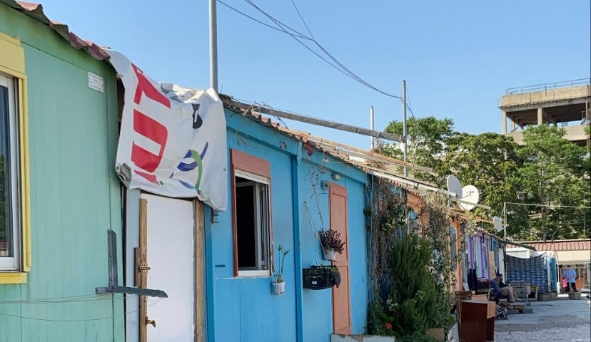 Photo prise par Hiba Ennachet dans le camp d’Eleonas en mai 2021.