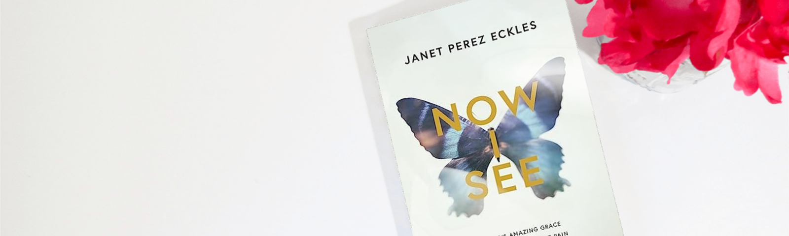 Now I See by Janet Perez Echles (book cover with flowers)