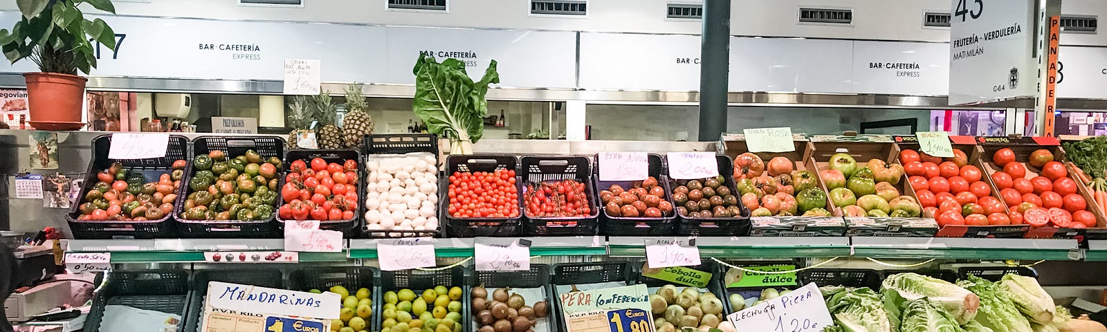 Fruit and vegetables at Almeria’s central market
