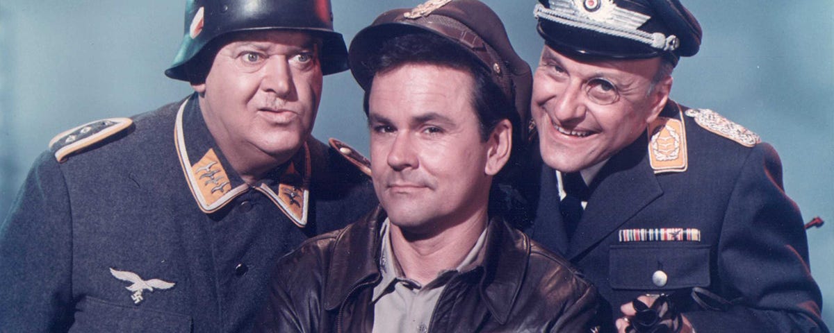 The stars of Hogan’s Heroes posing together