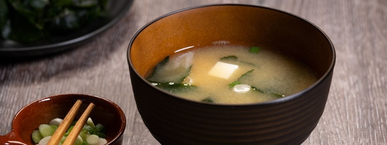 Bowl of miso soup.