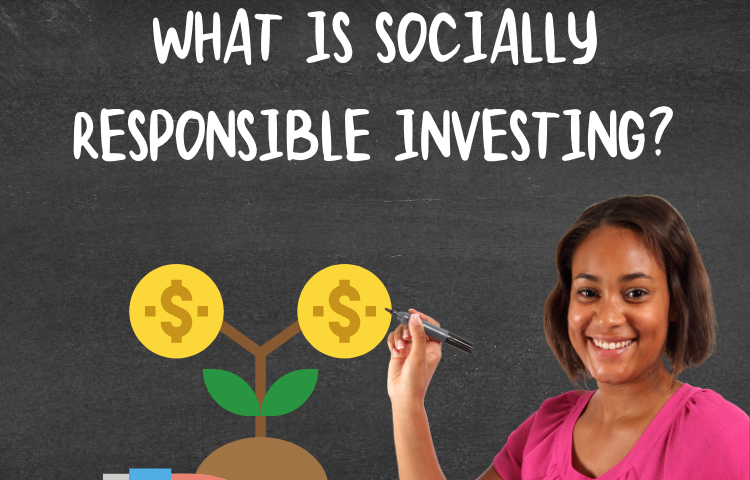 Teacher in front of board asking “what is Socially Responsible Investing?”