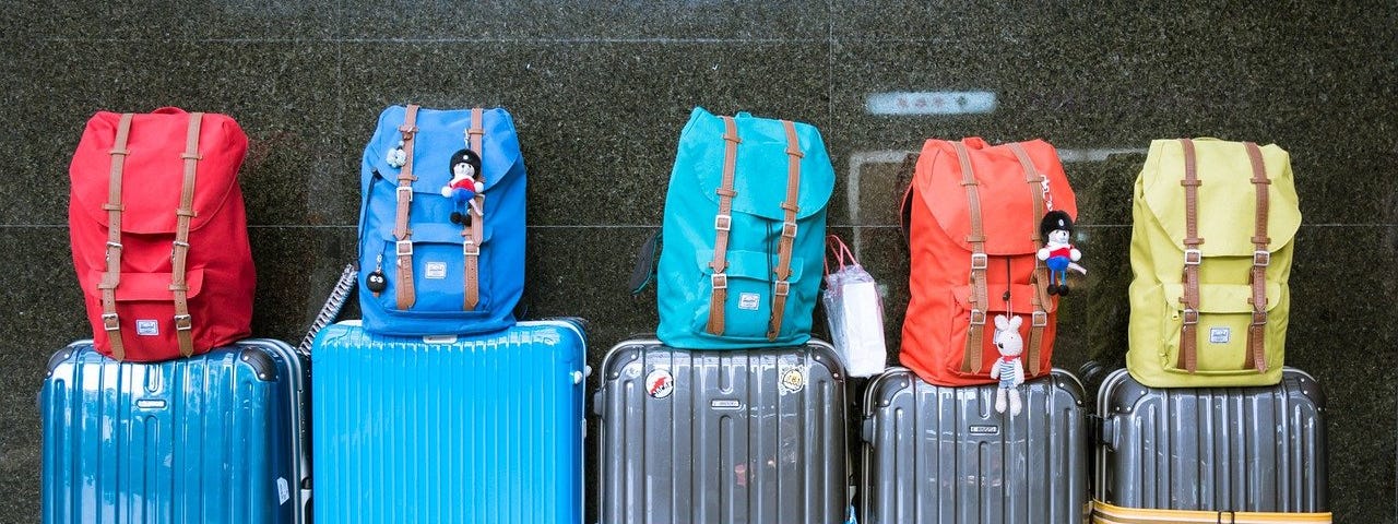 Pieces of luggage