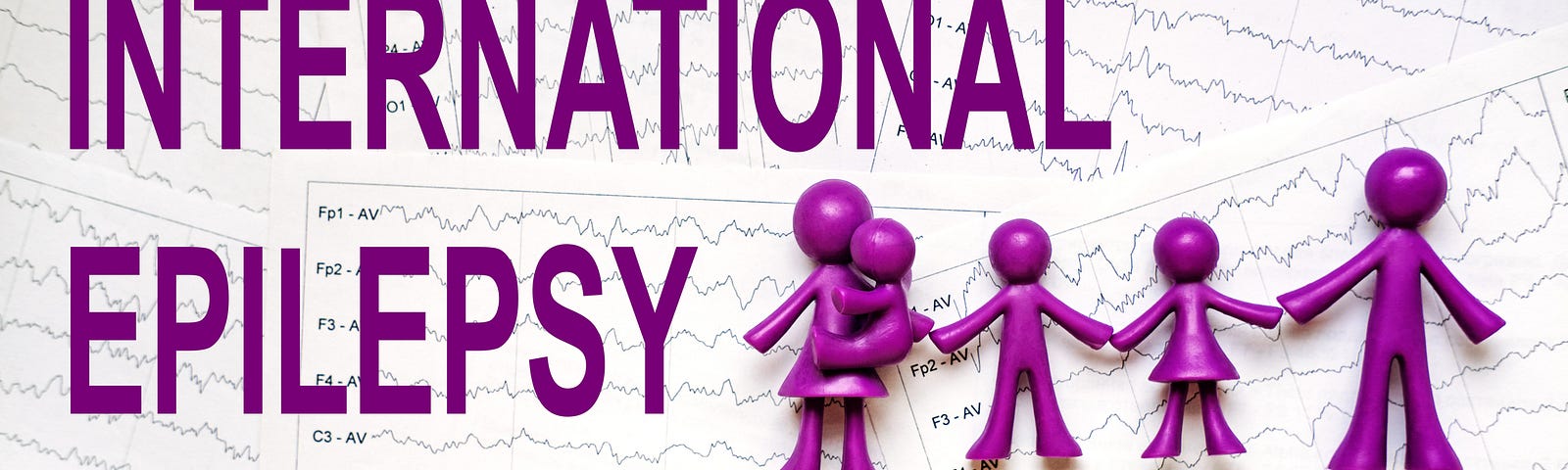 Purple toy people and the words International Epilepsy Day.