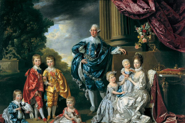 George III Queen Charlotte and their Six Eldest Children