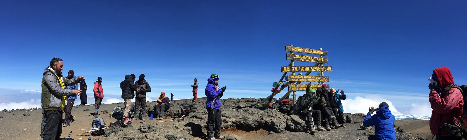 Image of Kilimanjaro peak. top of Kilimanjaro