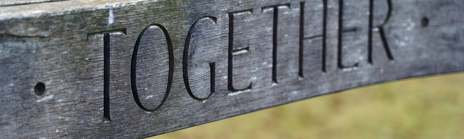 Sign saying “Together”
