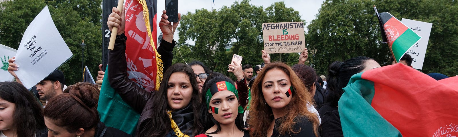 Women protesting.