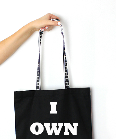 Shopping bag with message I Own You