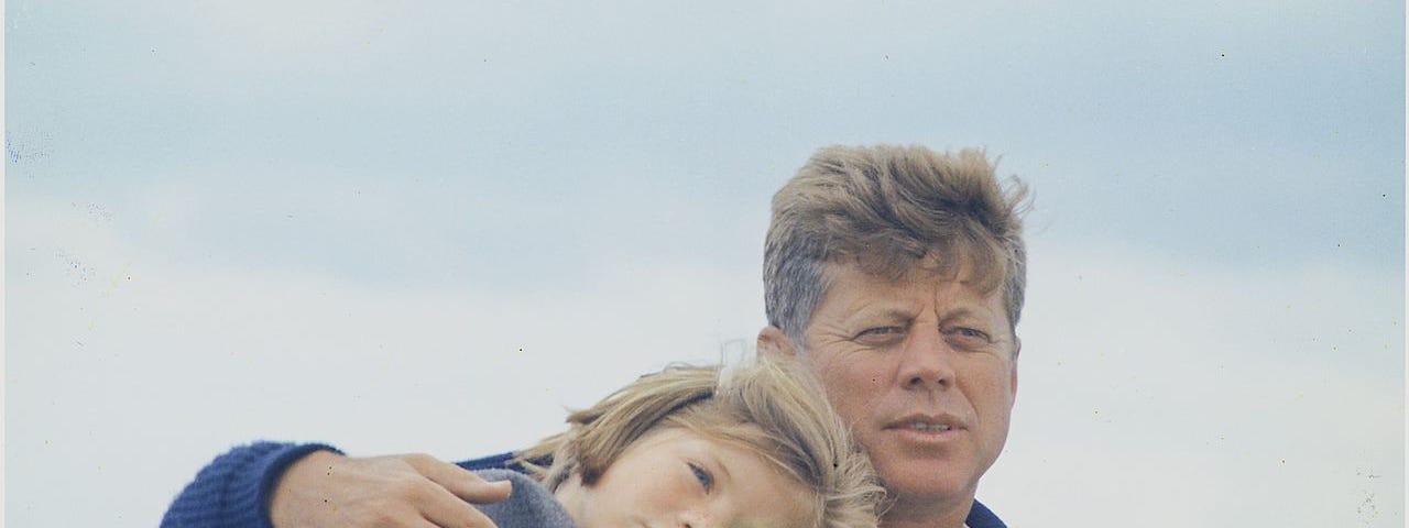 President Kennedy with his daughter, Caroline