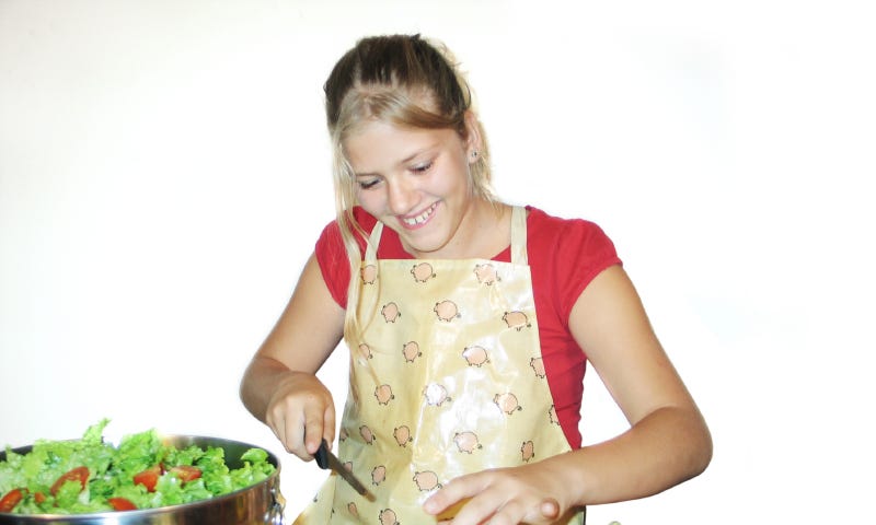 Image of girl cooking