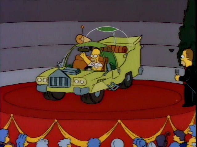 the Homer Car from The Simpsons — a really ugly car