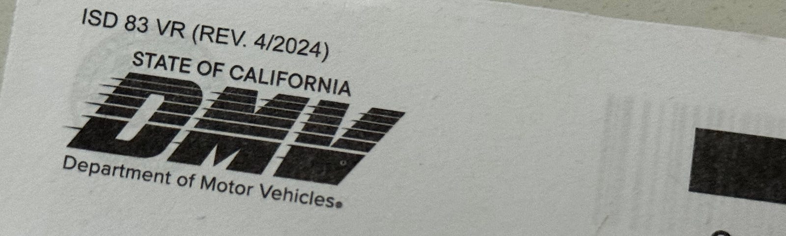 DMV Renewal Notice