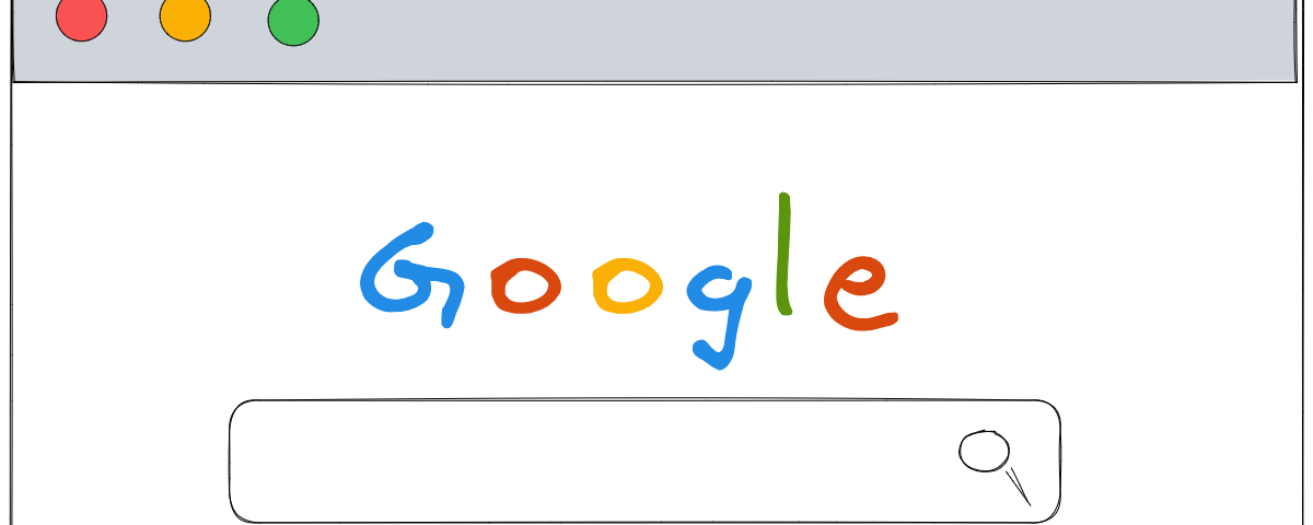 A user visiting google.com on a web browser