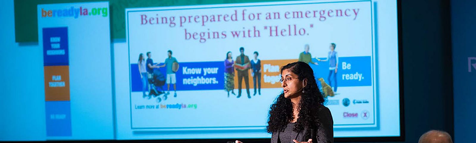 Anita Chandra speaking at a community resilience event at RAND’s Santa Monica headquarters. Photo by Diane Baldwin/RAND Corporation