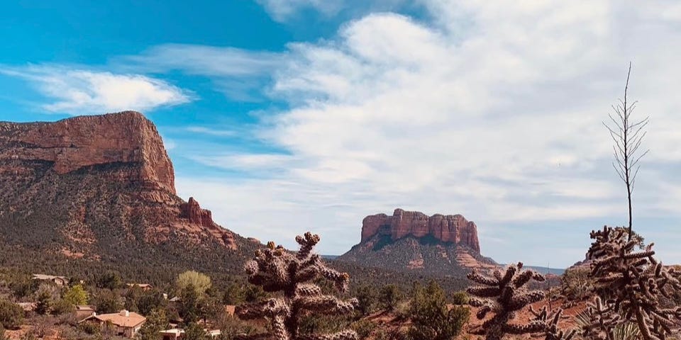 Rock formations in Sedona, Arizona.