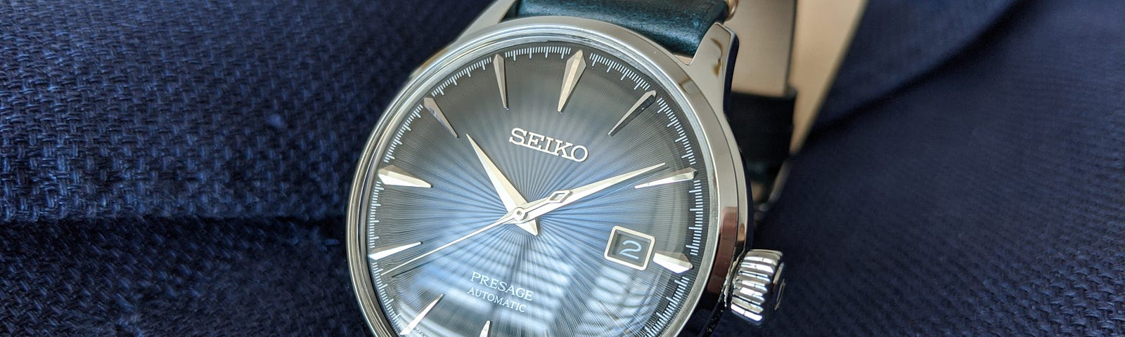 Seiko SRPB41 on a suit jacket