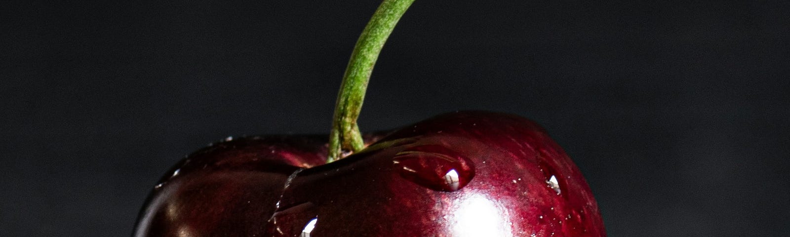 A cherry with stem