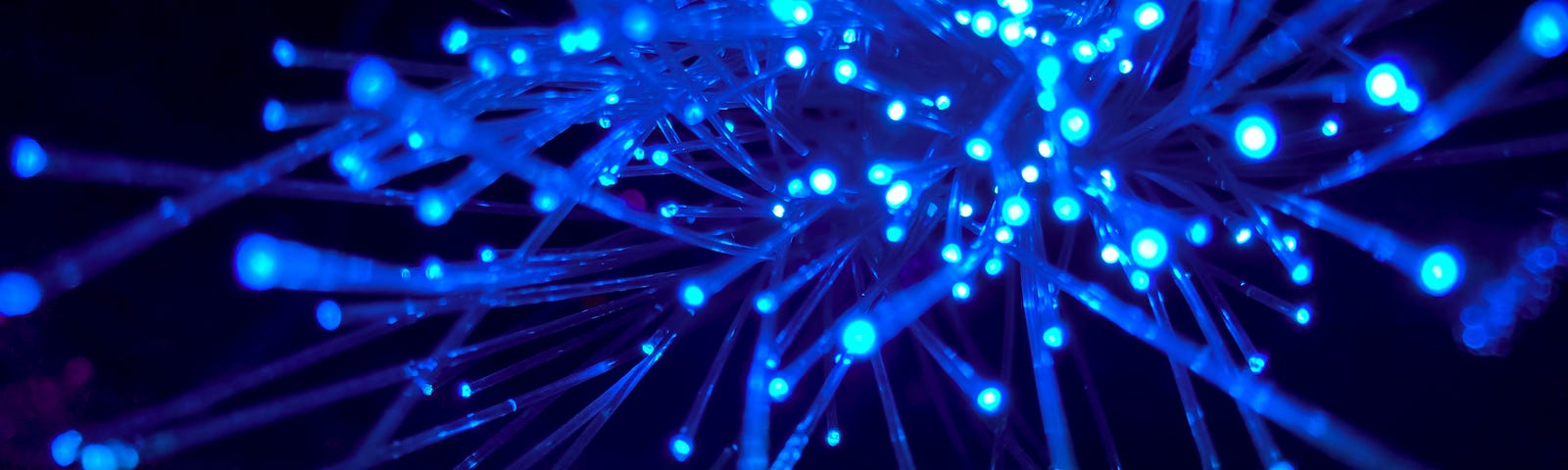 Blue abstract fiberoptics