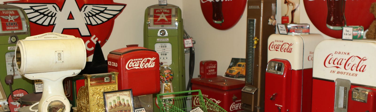 Coca-Cola Memorabilia on display at Route 66 Museum.