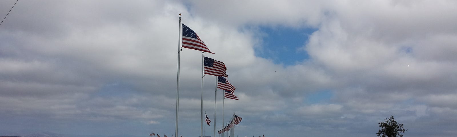 Avenue of Flags, Miramar National Cemetery, San Diego, California