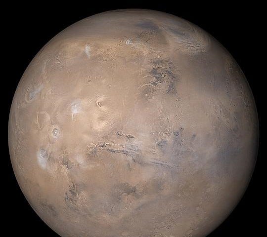 A photo of the planet Mars by NASA. Could fossils ever be found there?
