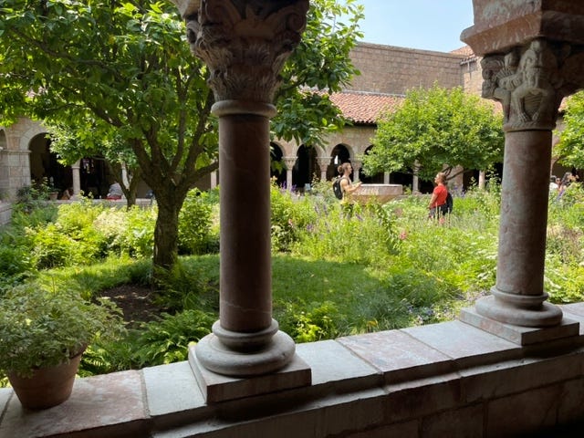 A garden at the Met Cloisters, New York City