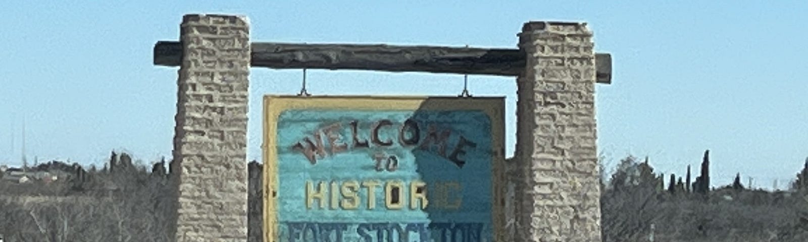Historic Fort Stockton sign