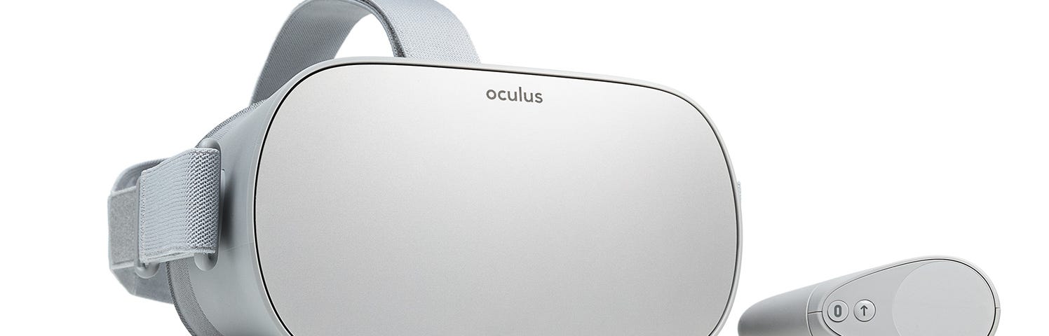 headset and controller marketing image for Oculus Go