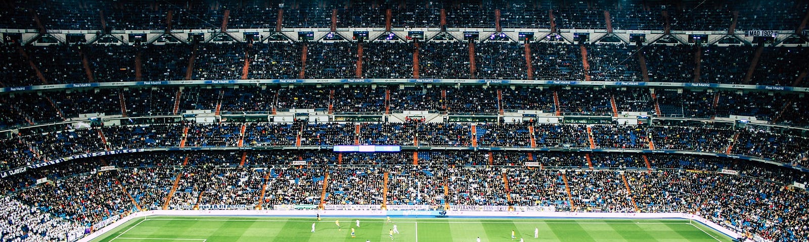 IMAGE: A view of the Santiago Bernabéu stadium in Madrid during a soccer match