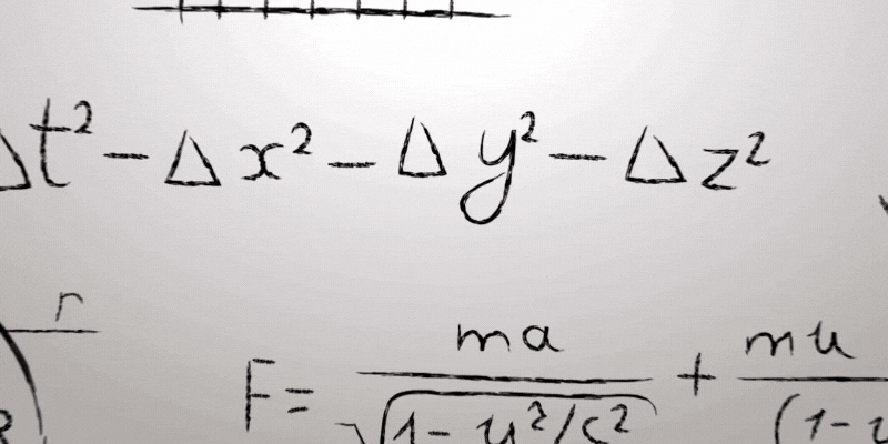 Gif of math calculations on a white board — This Is How Many Articles You Need To Make $5K Each Month