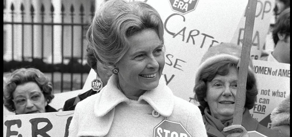 Phyllis Schlafly: well dressed and conservatively stylish. (Wikimedia Commons)