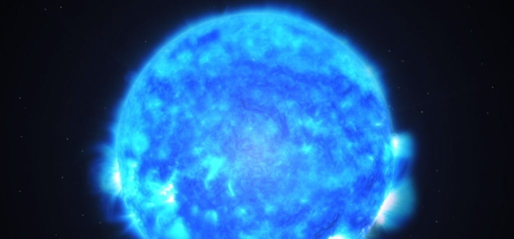 Blue supergiant star