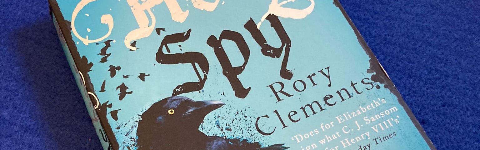My picture of the cover of the book ‘Holy Spy’ by Rory Clements.